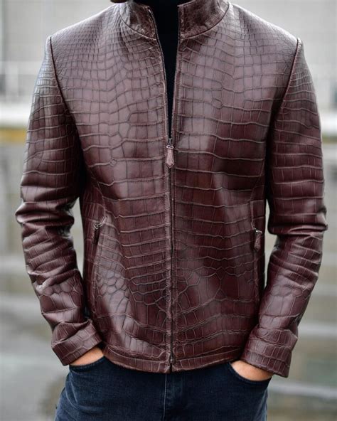 replica crocodile jacket|crocodile jacket for men.